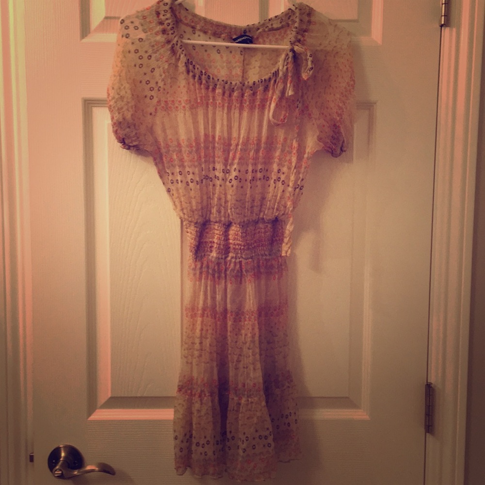Boho Sheer Dress 100% Silk